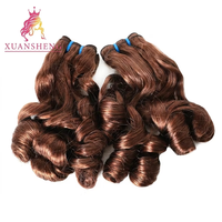 XuanSheng Extensions de cheveux humains brésiliens 100% vierges FUMI Remy Grade Machine Double Weft Double Drawn Haute Qualité 10-24 Pouces
