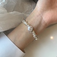 Bracelet Unisexe Polyvalent et Tendance en Laiton Plaqué Platine avec Perles Métalliques Irrégulières – Idéal pour les Fêtes et la Vente en Gros