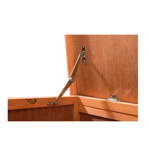 בית כלבים חיצוני קטן מבודד חום קלאסי עמיד בפני מזג אוויר עם גג צירים חומר עץ בר קיימא - Product Image 4