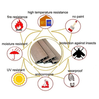 Anti-UV Résistance Aux Intempéries Extérieur Bois Plastique Composite WPC Terrace Decking Flooring