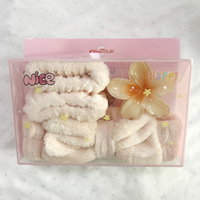 Bando Rambut Gaya Korea Sweet Cloud, Jepit Rambut Cuci Muka, Gelang Bunga, Spons Pembersih Wajah, Bando Rias, Model Rambut 2