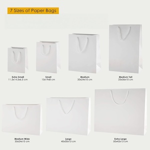 Sacs en papier personnalisés de spécialité avec poignées plates, sacs et boîtes en papier pour l'emballage de vêtements et de bijoux, sac en papier carré - Product Image 4