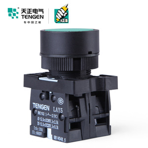 Tengen Lay5 Push <b>Button</b> Switch 1NC Non Illuminated Flat Head 660V Ip40 Protective Mechanical - Product Image 1