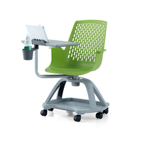 Chaise d'entraînement multifonctionnelle moderne avec table et bloc-notes intégrés pour les conférences ou les études