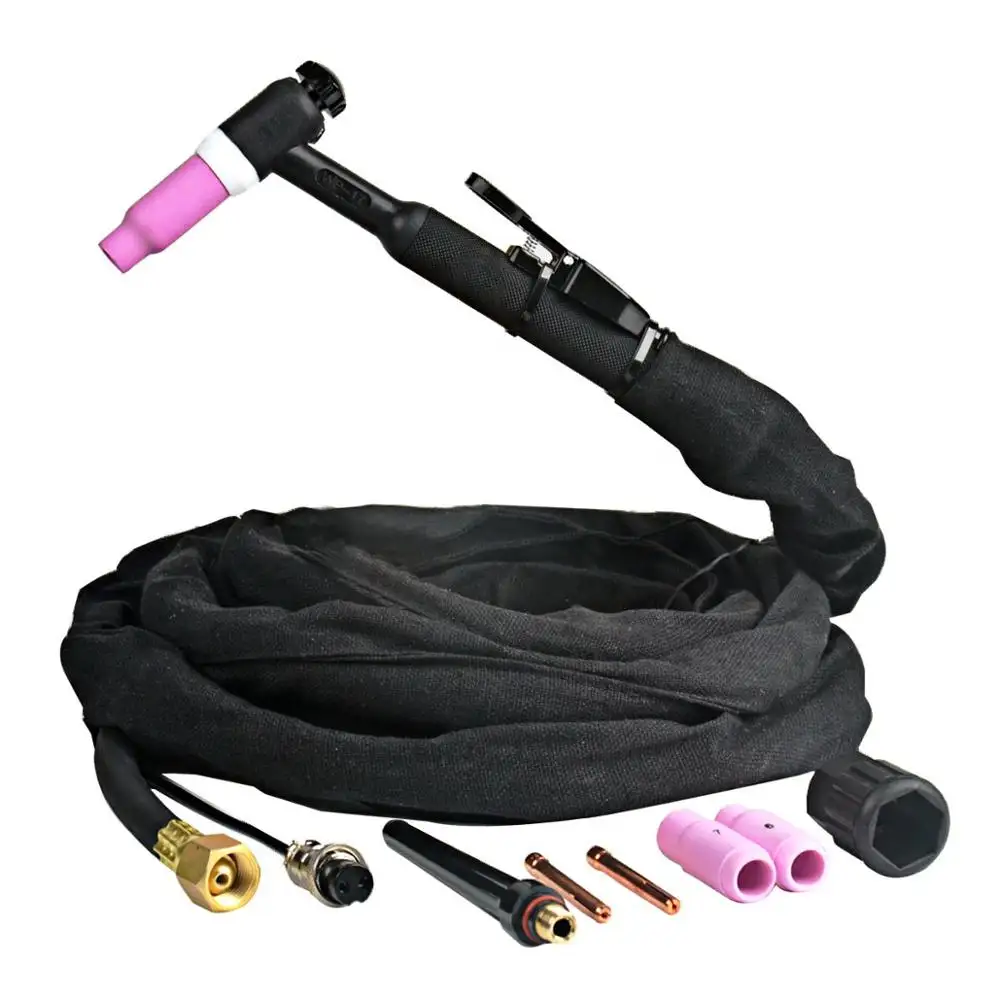 Soplete de soldadura refrigerado por aire, Cable de 13 pies para soldadura Tig, WP17