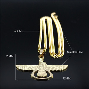 Collier Hip Hop Zoroastrianisme 2026 en Acier Inoxydable 316 Plaqué Or 18K PVD, Bijoux de Mode Raffinés pour Hommes et Femmes - Product Image 6