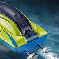 Rc Bateau Électrique Radiocommande Haute Vitesse 15 KM/H 100m Mini Rc Racing Bateau Sous-Marin Télécommande Jouets avec Lumières