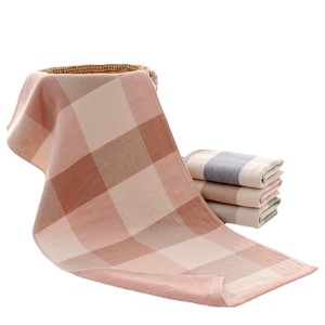 Serviette de toilette en coton à carreaux de style minimaliste japonais, <span class=keywords><strong>double</strong></span> couche, en <span class=keywords><strong>gaze</strong></span> éponge, pour usage quotidien familial - Product Image 6