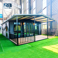 Boîte rapide 20 pieds 30 pieds 40 pieds cabine modulaire Portable pliable Portable luxe préfabriqué extensible conteneur maison Villa