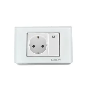 SANSHE-Interruptor de alta potencia serie 120, nuevo diseño, 16 A, con enchufe de pared alemán