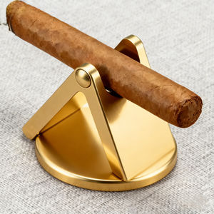 Soporte para Cigarros Personalizado Mecanizado por CNC, Selección de Materiales Múltiples (Latón/Acero) con Acabado Brochado para Entusiastas de los Cigarros - Product Image 1