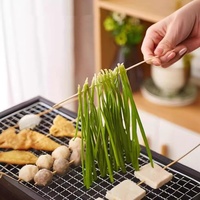 Brochettes de barbecue jetables en bambou, vente en gros, 25 cm