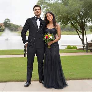 Traje <span class=keywords><strong>de</strong></span> esmoquin <span class=keywords><strong>de</strong></span> lujo ligero <span class=keywords><strong>de</strong></span> doble botonadura para <span class=keywords><strong>hombre</strong></span>, ideal para actuaciones en escenario, bodas y conciertos, corte ajustado. - Product Image 6