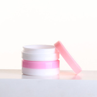 Pot en plastique rond vide de 10g en PP pour gel, vernis à ongles, crème pour le visage, gel UV, avec impression de logo par sérigraphie