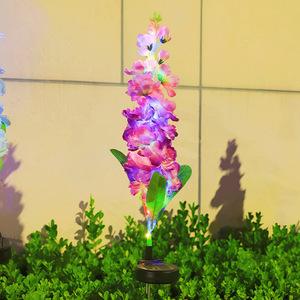 Solar Orchid Flower <b>Light</b> <b>LED</b> Waterproof Outdoor Garden Stake Lamp Free Standing Decorative Landscape Lighting - Product Image 3