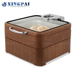 XINGPAI Juego de Calentadores de Comida Hidráulicos de Madera de Sapele de Primera Calidad para Hoteles Cinco Estrellas, para Catering, Banquetes y Restaurantes - Product Image 4