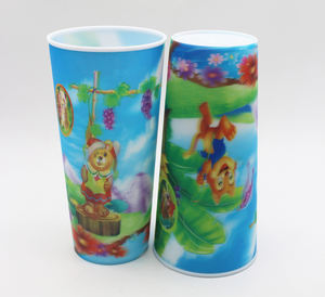 900ML 3D <span class=keywords><strong>Lenticular</strong></span> Eco-Friendly Plastic Cup Straw Reusable Stadium Cup para água potável fria Cartoon Design Custom Logo Print - Product Image 4