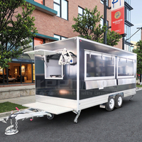 Remorque alimentaire mobile Greenfist en acier inoxydable résistant à la rouille, couleurs personnalisables, 5m, 5.5m, 6m, pour usage extérieur