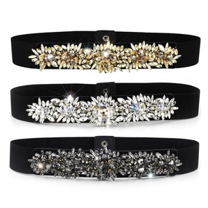 Vendita diretta in fabbrica abiti da donna e da ragazza utilizzano <span class=keywords><strong>cintura</strong></span> in cristallo scintillante impreziosita con <span class=keywords><strong>cintura</strong></span> in strass elasticizzato - Product Image 1