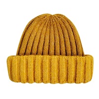 Bonnet vintage en tricot côtelé à revers large et rayures verticales, chaud et épais, 100 % acrylique, pour l'automne et l'hiver, idéal pour les voyages, les trajets quotidiens et la ville.