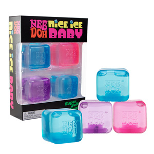 Nouveautés transfrontalières Schylling NeeDoh Teenie Nice Ice Baby Ice, ensemble de 4 petits glaçons - Product Image 1
