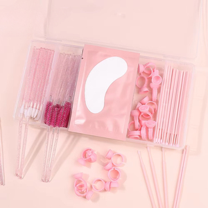 Boîte portable personnalisée pour extensions de cils avec logo, comprenant des patchs pour les yeux, des brosses et des outils de beauté pour les cils - Product Image 5