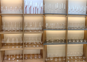 Bán buôn độc đáo bóng cơ sở Cup Màu Xanh lá cây màu Xanh pha lê stemless Glass cốc rượu vang kính cho Đảng - Product Image 5