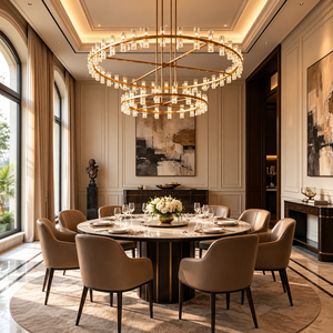 <span class=keywords><strong>Lampadario</strong></span> <span class=keywords><strong>Moderno</strong></span> di Lusso a Due Livelli con Anelli Dorati, Lampada a Sospensione per Sala da Pranzo, Lobby di Hotel, Decorazione <span class=keywords><strong>Soggiorno</strong></span> e Progetti - Product Image 1