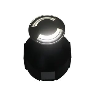 Круглое ландшафтное освещение IP65 низкого напряжения наружное двухстороннее 12-24 В DC алюминиевое, 3000 К теплое белое подземное светодиодное освещение