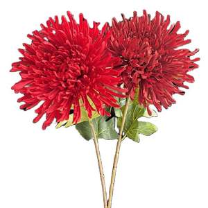 Branche <span class=keywords><strong>de</strong></span> fleur <span class=keywords><strong>de</strong></span> chrysanthème d'<span class=keywords><strong>empereur</strong></span> en polyester artificiel fait à la main longue durée pour la Saint-Valentin - Product Image 2