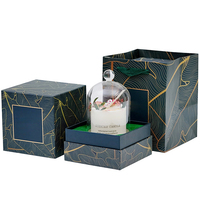 Groothandel Luxe Scandinavische 100% Sojawas Aromatische Kaarsen Bruiloft Cadeauset Glazen Koepel Gedroogde Bloemen Fruitgeurende Stick Kaars