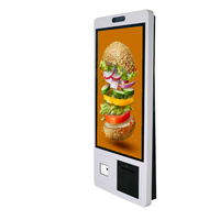 Commande de service d'individu de système franchise de restauration rapide rétroaction sécurité plancher tablette pc kiosque avec magnétique graphique bannière