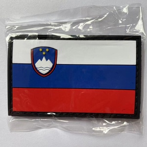 PVCスロバキアの旗パッチスロバキアの戦術的なパッチスロバキアの旗服のためのPVCフックとループファスナーパッチ - Product Image 4