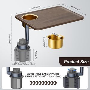 Support de téléphone portable en <span class=keywords><strong>bois</strong></span> moderne, table carrée surélevée flottante pour le thé et le bureau, accessoires incontournables - Product Image 4