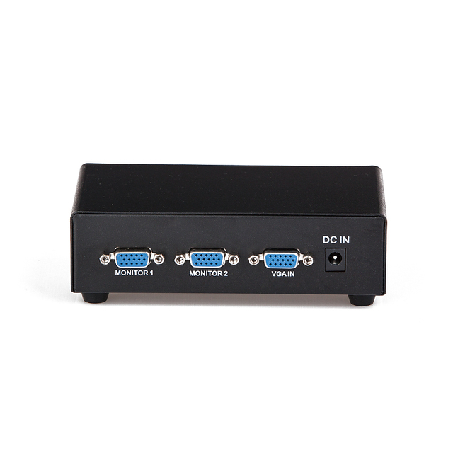 2 Port High Resolution 1080P VGA Video Splitter 340 MHz with Metal Case