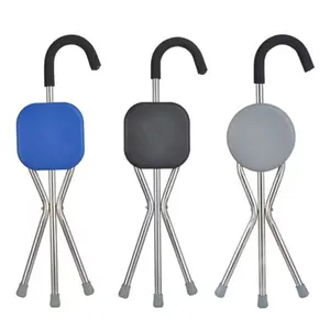 Wholesale Of 3-legged Aluminum Alloy Walking Sticks Walking Sticks Elderly Reclining Chairs And Stools With Seats