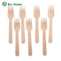Partie jetable de supermarché utiliser couteau en bois fourchette cuillère couverts en vrac
