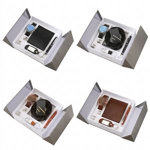 Coffret Cadeau d'Affaires pour Homme en Gros Direct Usine : Montre, Portefeuille, Ceinture, Stylo, Boutons de Manchette, Porte-clés – Personnalisation du Logo, Cadeau d'Entreprise - Product Image 3