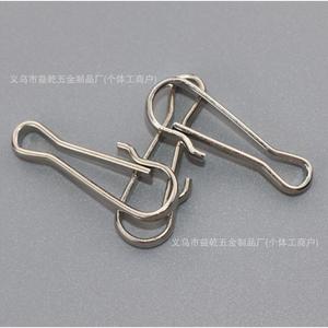 Stainless Steel <b>Snap</b> <b>Hooks</b> Nickel Plated Jewelry Buckle Keychain Accessory DIY Craft Parts Size Assorted - Product Image 4