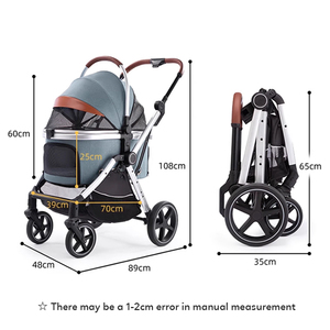 <strong>Pet</strong> Stroller Lightweight Foldable Compact <strong>Jogger</strong> All Terrain Travel <strong>Pet</strong> Gear Puppy Kitty Stroller for Medium Small <strong>Dogs</strong> and Cats - Product Image 4