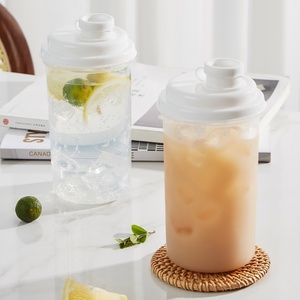 เหยือกพลาสติกใสเกรดอาหาร ทนความร้อน ใช้สำหรับใส่กาแฟ ชา น้ำเย็น - Product Image 5