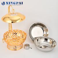 XINGPAI serveur de buffet de bonne qualité ensemble de chauffe-plats équipement de restaurant d'hôtel de luxe plats de chauffe-plats en or