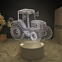 Lampe 3D populaire et charmante, option de logo personnalisé, 16 couleurs, télécommande, veilleuse décorative pour salon, côtés du canapé