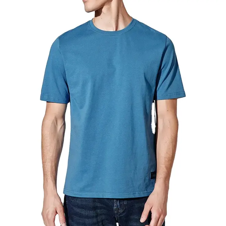 カスタムロゴプリントヘビーコットングラフィックTシャツ男性用特大メンズTシャツ
