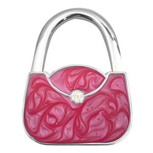 Bestseller Rose Handbag <strong>Shape</strong> Purse Hook Metal Foldable Table Hanger Portable Bag Holder Decorative Accessories Christmas Gift - Product Image 2