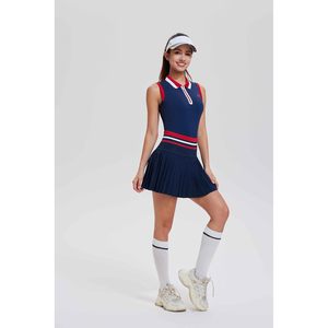 Conjunto de Falda de Tenis para Mujer, Sin Mangas, Plisada, de Secado Rápido, Ropa Deportiva de Dos Piezas con Pantalones Cortos - Product Image 3