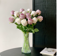 Realistische Rosen Künstliche Seidenblumen-Bouquets Handgefertigte Natürliche Arrangements Hochwertige Bionische Dekoration 50cm für Restaurants