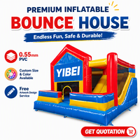 Château gonflable pour enfants avec toboggan, PVC 0,55 mm, taille et couleur personnalisées, design gratuit pour location de fête, utilisation en extérieur et en intérieur