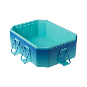 Piscina, Piscina Plegable No Inflable para Exteriores, Piscina Reforzada <span class=keywords><strong>con</strong></span> Tobogán, Piscina Familiar Grande Inflable - Product Image 6