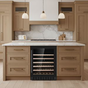 Frigorifero per Vini Elettrico da Incasso di Alta Qualità 145L, Controllo Temperatura a Doppia Zona, Uso Domestico, Stile Bodega in Acciaio Inox - Product Image 3